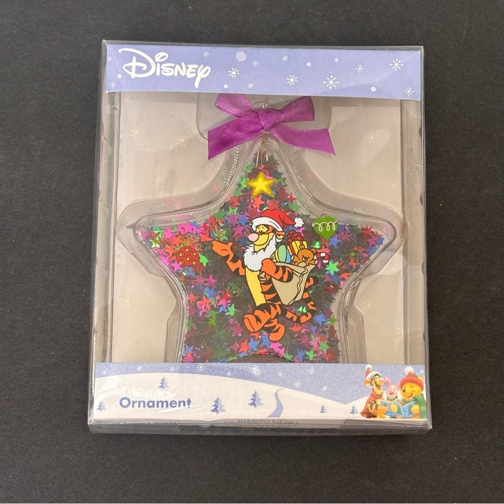 Disney Winnie the Pooh Tigger Star Glitter Filled Christmas Ornament/NEW